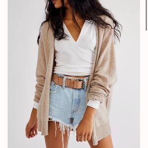 Free people school boy cashmere cardigan